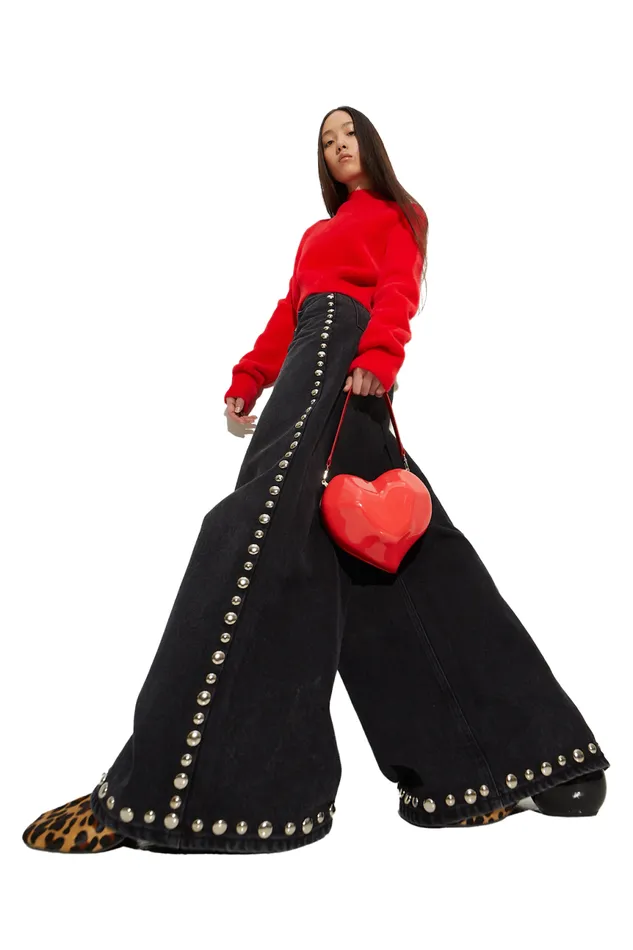 Simon Miller Bags Women Molded Heart Bag In Retro Red