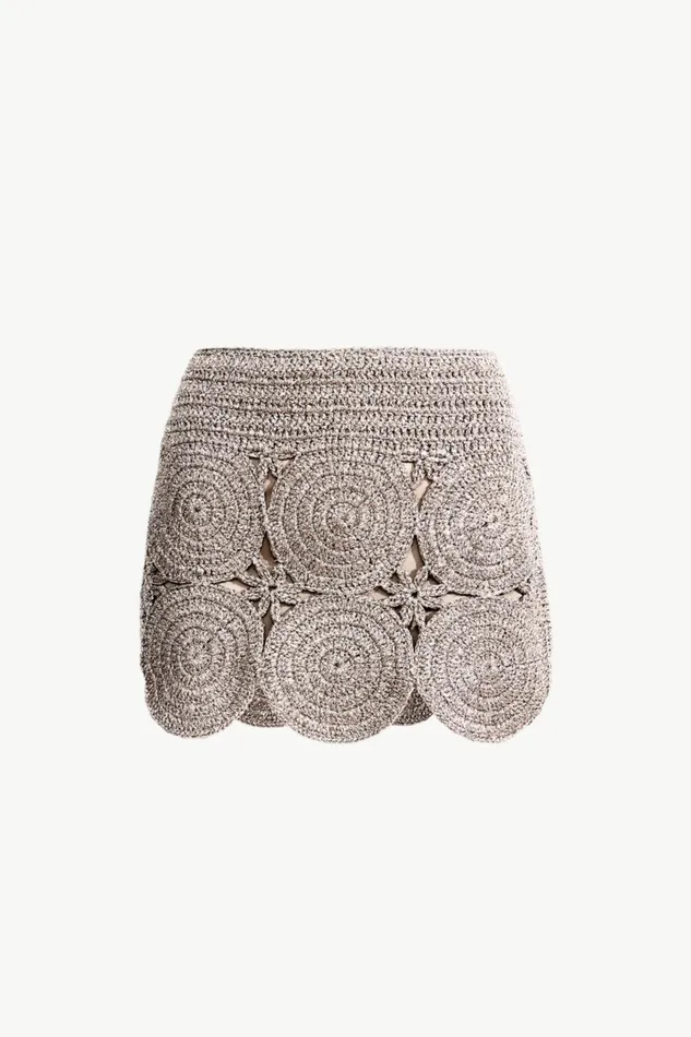 Simon Miller Bottoms Women Beep Beep Mini Skirt In Satellite Silver