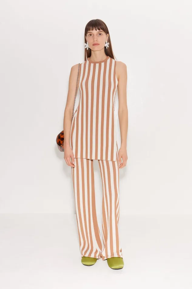 Simon Miller Bottoms Women Knits By Jabber Pant In Tan Stripe