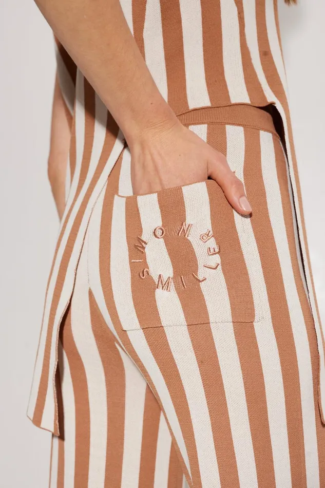 Simon Miller Bottoms Women Knits By Jabber Pant In Tan Stripe Simon Miller Bottoms Women Knits By Jabber Pant In Tan Stripe