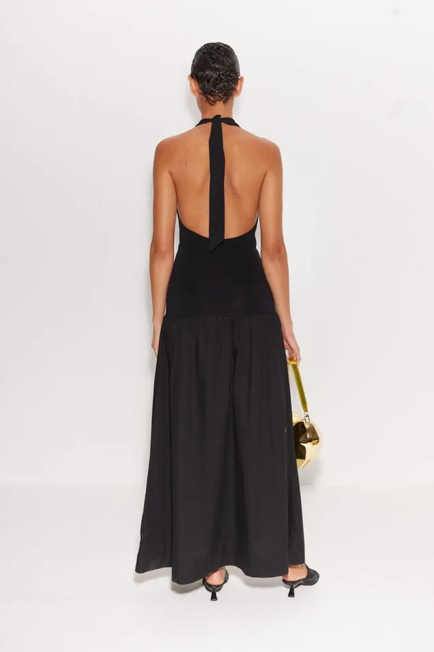 Simon Miller Dresses Women Junjo Combo Dress In Black Simon Miller Dresses Women Junjo Combo Dress In Black