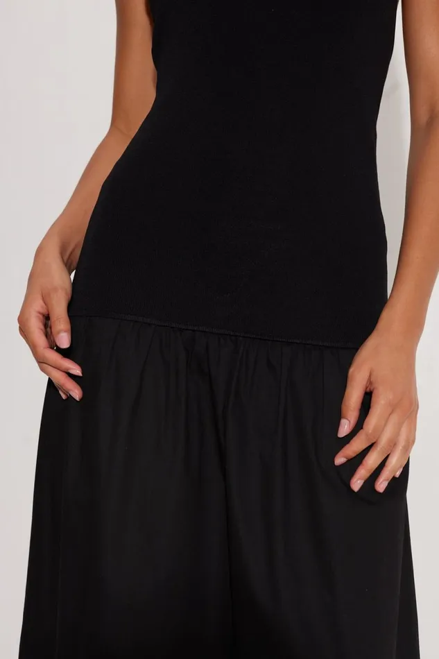 Simon Miller Dresses Women Junjo Combo Dress In Black Simon Miller Dresses Women Junjo Combo Dress In Black