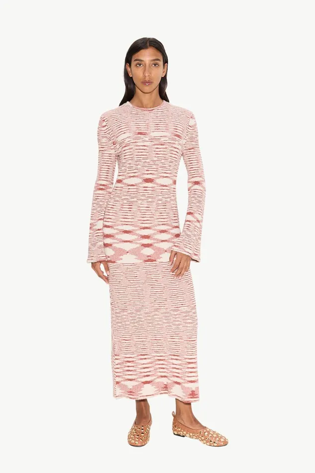 Simon Miller Knitwear Women Axon Knit Dress In RustRice Flour Multi Cotton