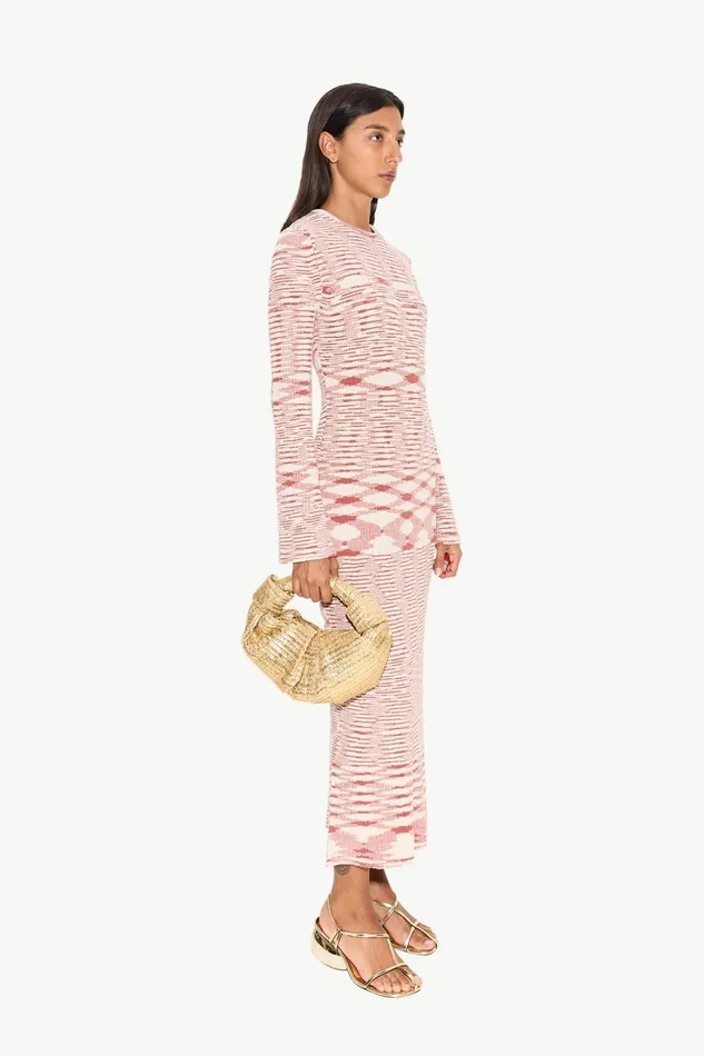 Simon Miller Knitwear Women Axon Knit Dress In RustRice Flour Multi Cotton Simon Miller Knitwear Women Axon Knit Dress In RustRice Flour Multi Cotton