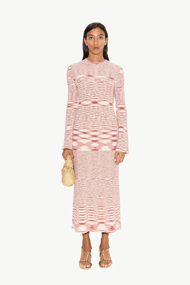 Simon Miller Knitwear Women Axon Knit Dress In RustRice Flour Multi Cotton Simon Miller Knitwear Women Axon Knit Dress In RustRice Flour Multi Cotton