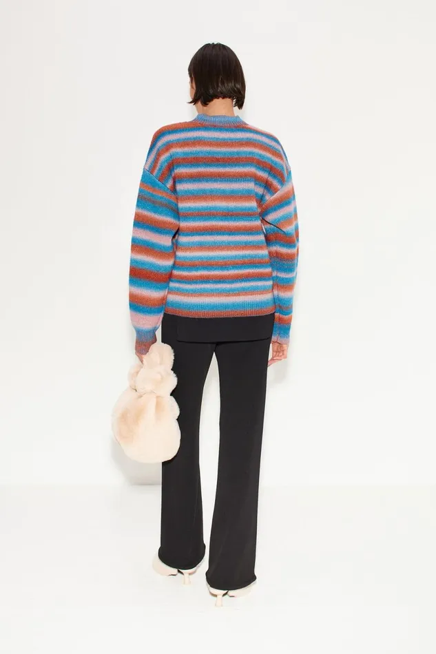 Simon Miller Knitwear Women Calder Knit Sweater In Matisse Blue Multi Simon Miller Knitwear Women Calder Knit Sweater In Matisse Blue Multi