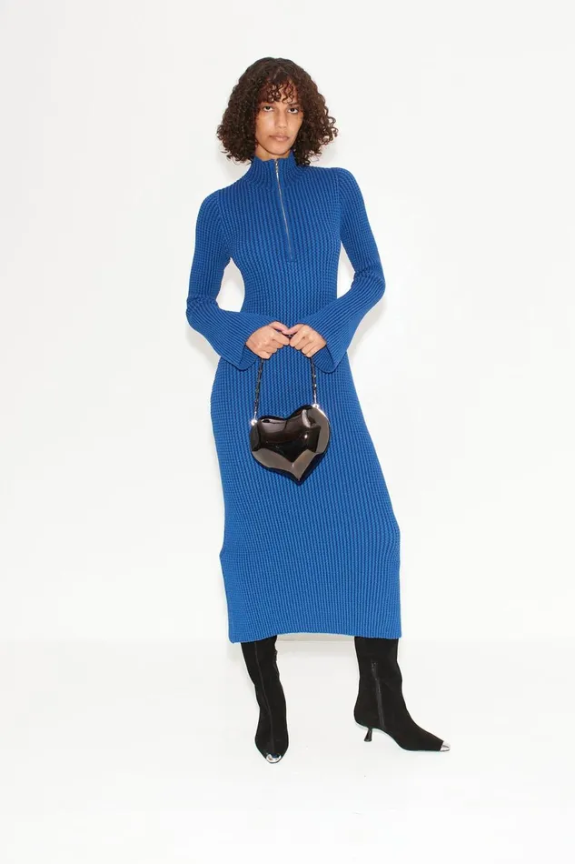 Simon Miller Knitwear Women Simon Miller Zumi Textured Knit Dress In Matisse Blue Simon Miller Knitwear Women Simon Miller Zumi Textured Knit Dress In Matisse Blue