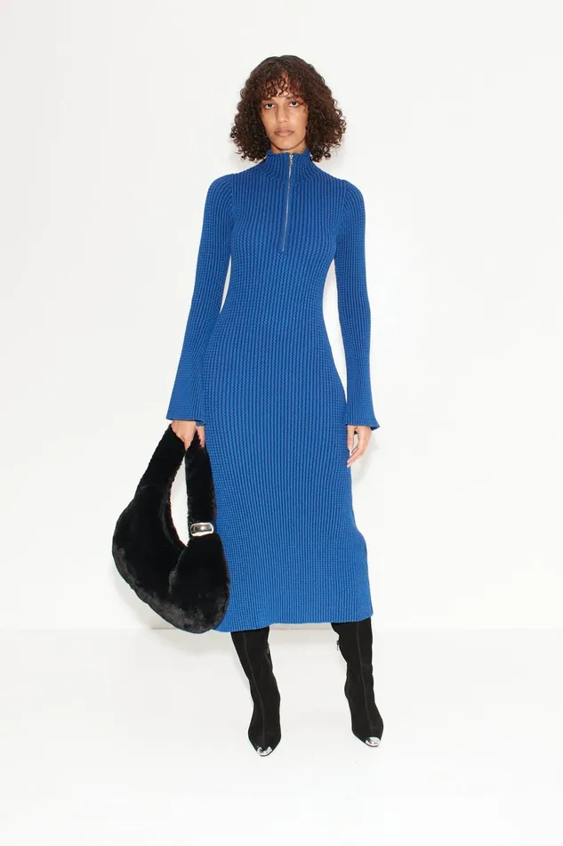Simon Miller Knitwear Women Simon Miller Zumi Textured Knit Dress In Matisse Blue