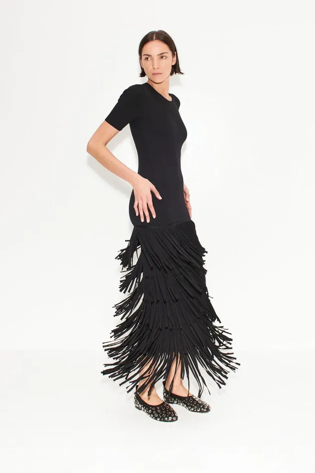 Simon Miller Knitwear Women Za Za Fringe Dress In Black