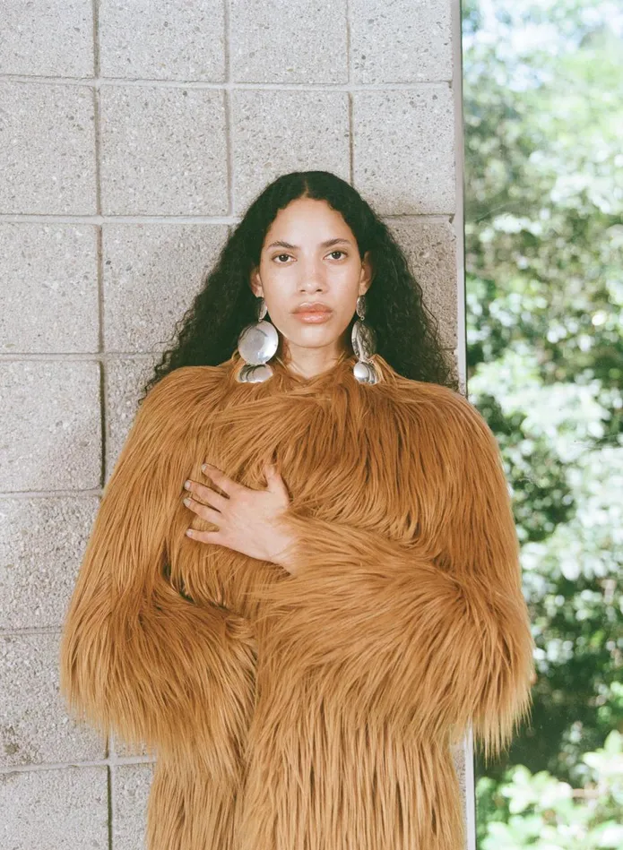 Simon Miller Outerwear Women Lett Shaggy Faux Fur Coat In Wheat Simon Miller Outerwear Women Lett Shaggy Faux Fur Coat In Wheat