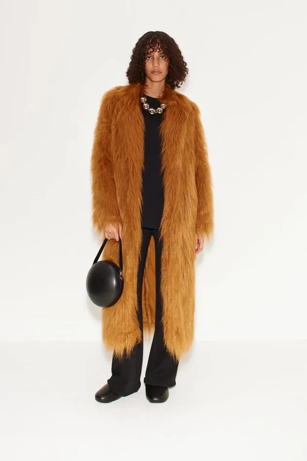 Simon Miller Outerwear Women Lett Shaggy Faux Fur Coat In Wheat Simon Miller Outerwear Women Lett Shaggy Faux Fur Coat In Wheat