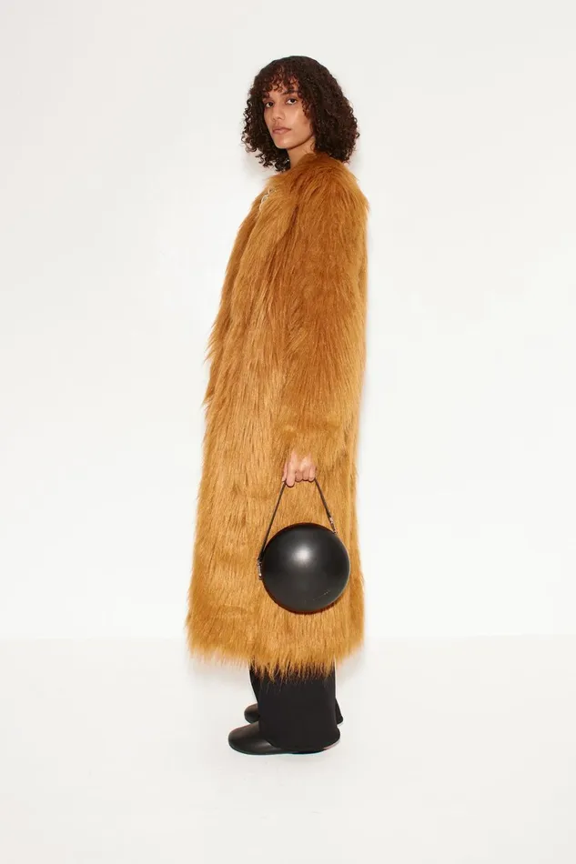 Simon Miller Outerwear Women Lett Shaggy Faux Fur Coat In Wheat Simon Miller Outerwear Women Lett Shaggy Faux Fur Coat In Wheat