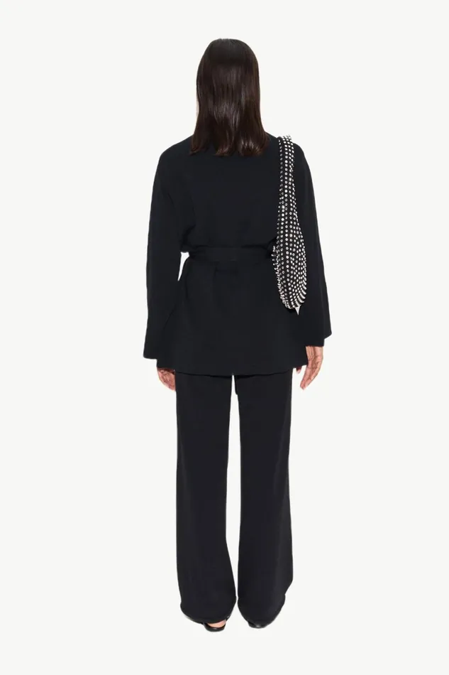 Simon Miller Sweaters Women Max Belted Knit Cardigan In Black