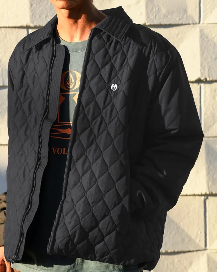 Skate Vitals Remy Stratton Quilted Jacket 8211 Black Mens Volcom Jackets