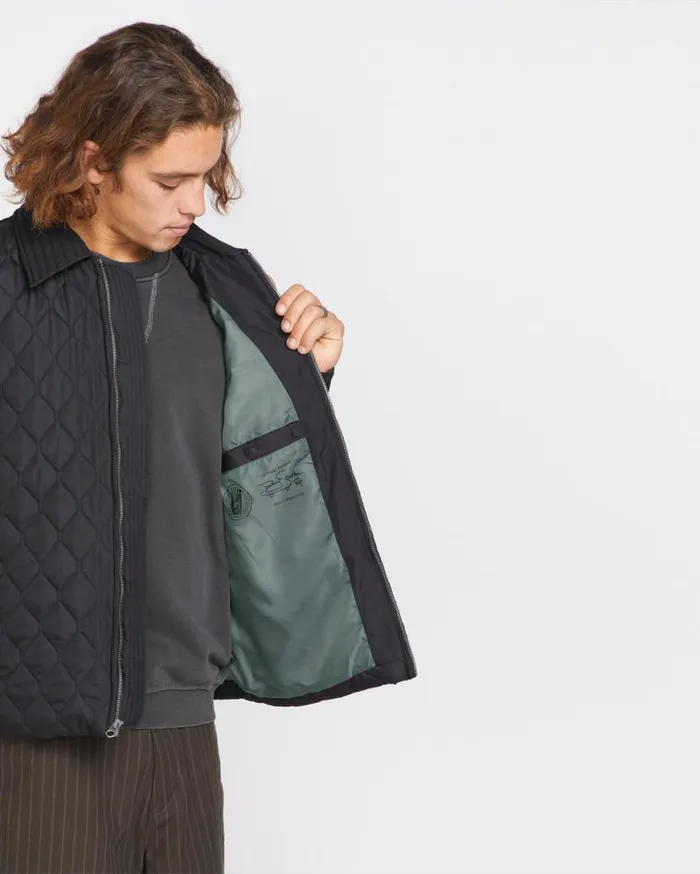Skate Vitals Remy Stratton Quilted Jacket 8211 Black Mens Volcom Jackets