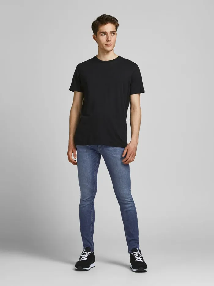 Skinny Jeans JACK and JONES Mens 2PACK LIAM ORIGINAL AGI SKINNY FIT JEANS Blue Blue Denim