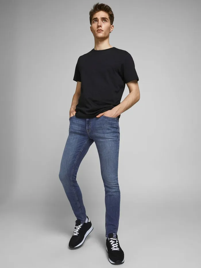 Skinny Jeans JACK and JONES Mens 2PACK LIAM ORIGINAL AGI SKINNY FIT JEANS Blue Blue Denim