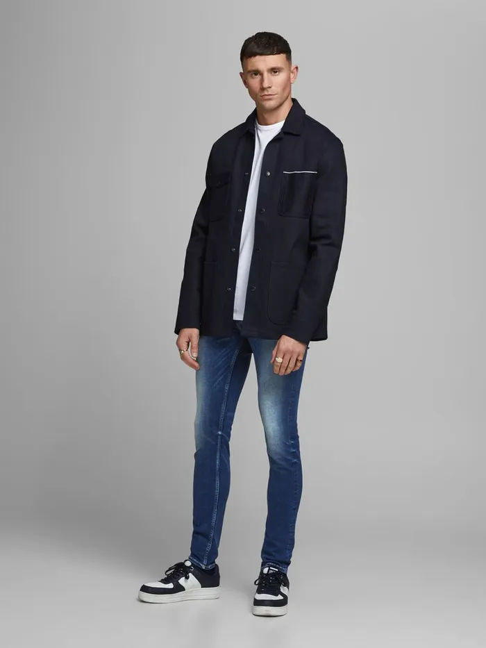 Skinny Jeans JACK and JONES Mens LIAM ORIGINAL CJ 315 50SPS SKINNY FIT JEANS Blue Blue Denim