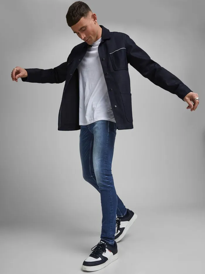 Skinny Jeans JACK and JONES Mens LIAM ORIGINAL CJ 315 50SPS SKINNY FIT JEANS Blue Blue Denim