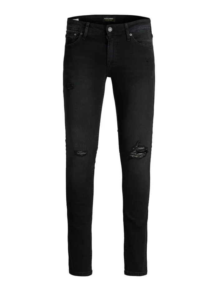 Skinny Jeans JACK and JONES Mens LIAM ORIGINAL NA 097 SKINNY FIT JEANS Black Black Denim
