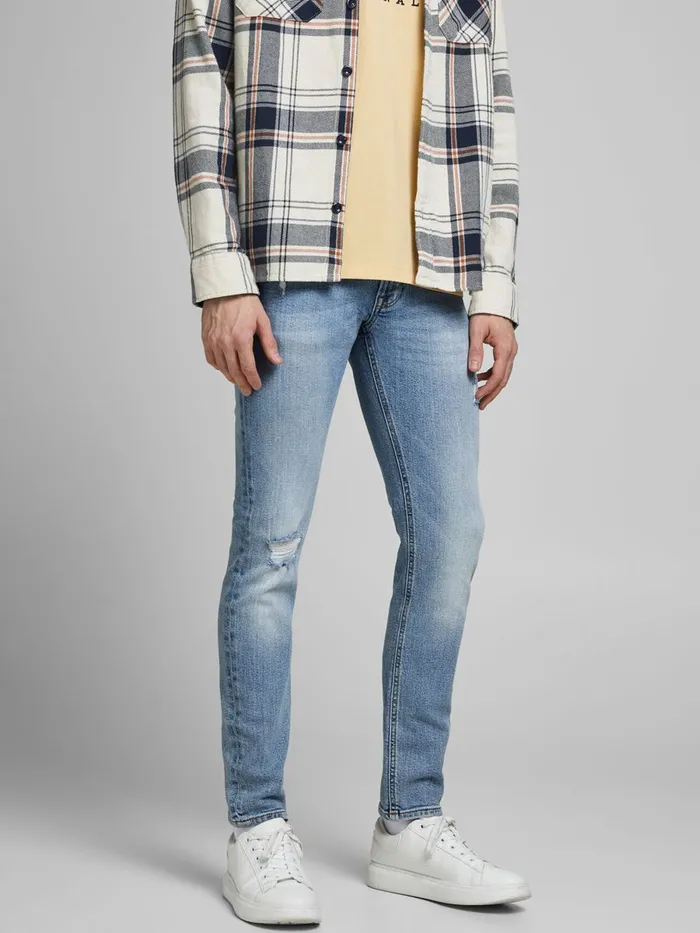 Skinny Jeans JACK and JONES Mens LIAM ORIGINAL NA 422 SKINNY FIT JEANS Blue Blue Denim Skinny Jeans JACK and JONES Mens LIAM ORIGINAL NA 422 SKINNY FIT JEANS Blue Blue Denim