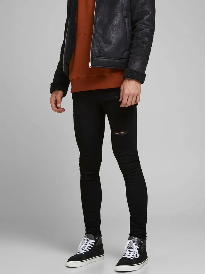 Skinny Jeans JACK and JONES Mens TOM ORIGINAL NA 042 SKINNY FIT JEANS Black Black Denim Skinny Jeans JACK and JONES Mens TOM ORIGINAL NA 042 SKINNY FIT JEANS Black Black Denim
