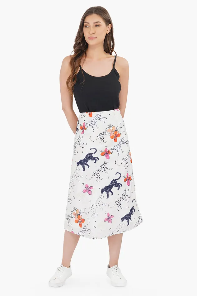 Skirts America and Beyond Women Jaguar Floral Skirt