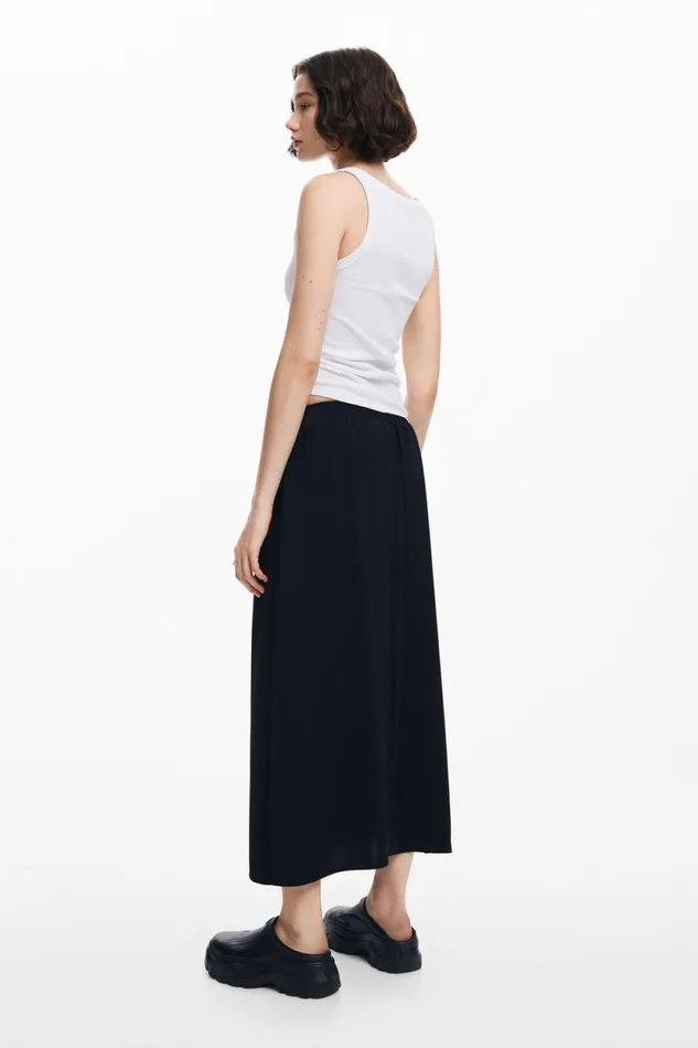 Skirts And Shorts Women Desigual Pleated Midi Skirt Black
