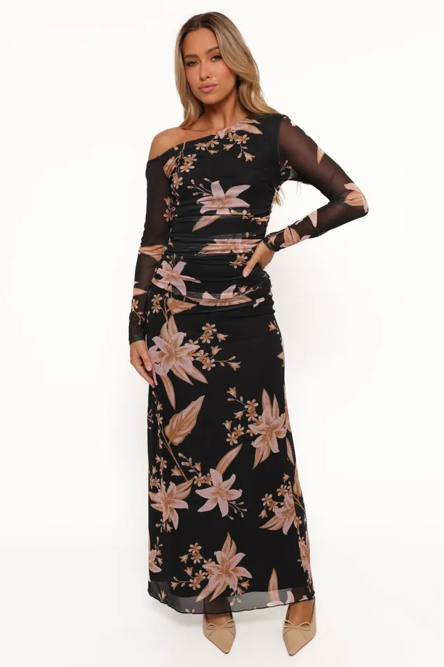 Skirts Bloise Maxi Skirt Black Floral 8211 Petal and Pup Women