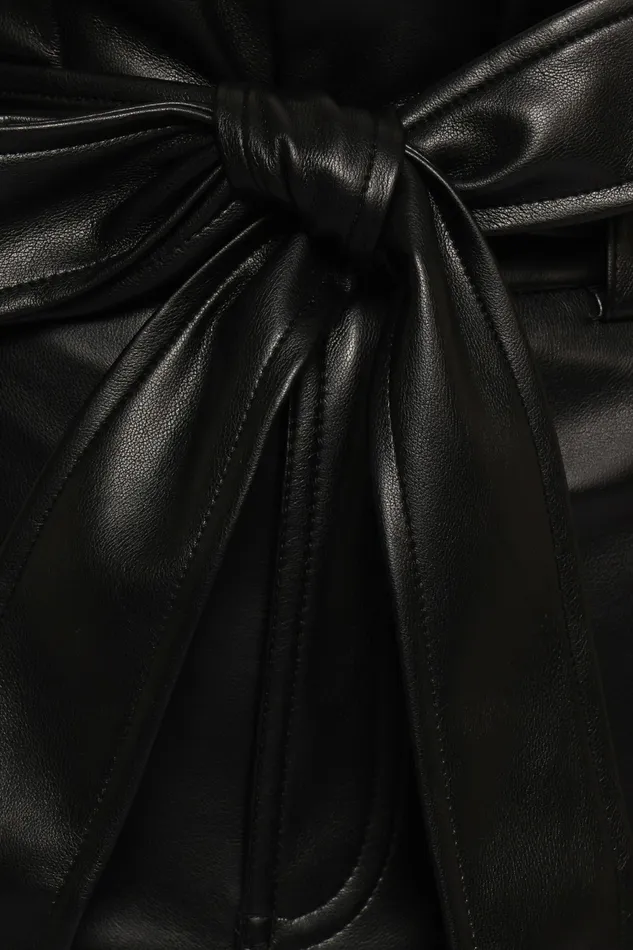 Skirts Franka Faux Leather Midi Skirt Black 8211 Petal and Pup Women