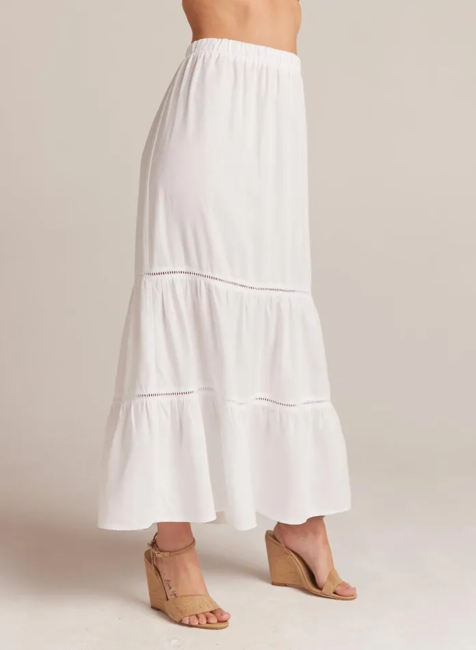 Skirts Women Bella Dahl Ladder Trim Tiered Maxi Skirt 8211 White Skirts Women Bella Dahl Ladder Trim Tiered Maxi Skirt 8211 White