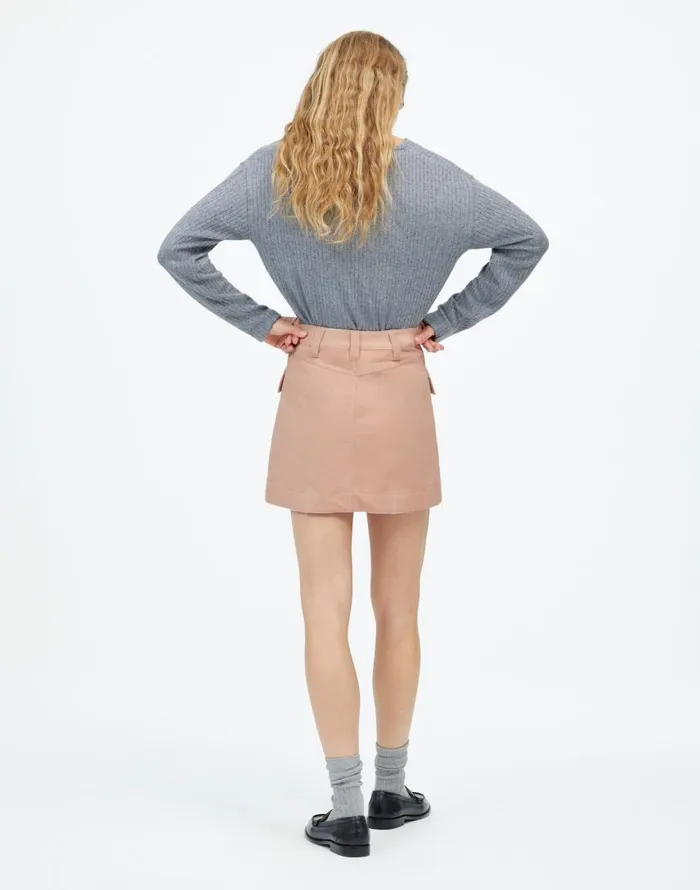 Skirts Women Madewell Utility Mini Skirt In Moleskin Pale Blush