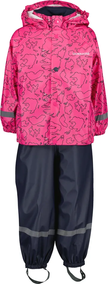 Slaskeman Kids039 Set Galon Grundsund Outlinepink Kids Didriksons Unlined Rain Set