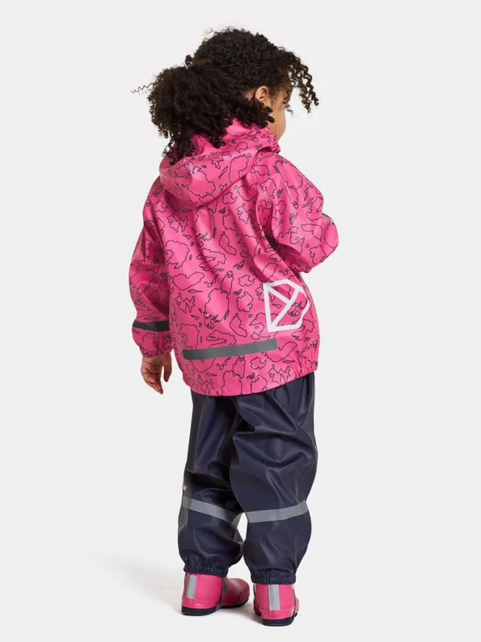 Slaskeman Kids039 Set Galon Grundsund Outlinepink Kids Didriksons Unlined Rain Set