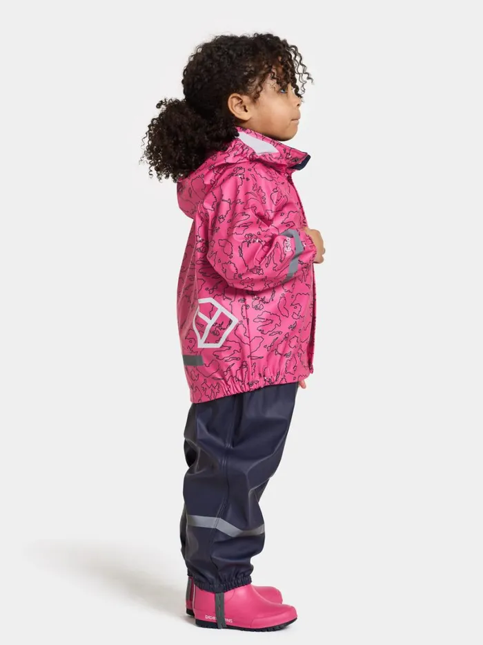 Slaskeman Kids039 Set Galon Grundsund Outlinepink Kids Didriksons Unlined Rain Set