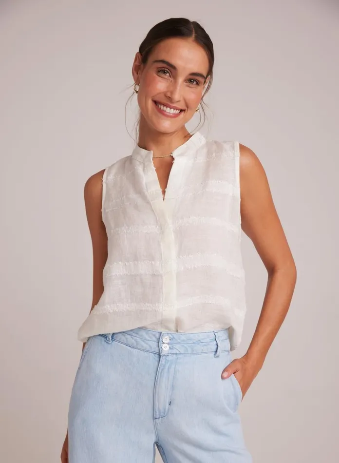Sleeveless Women Bella Dahl Sleeveless Hidden Placket Button Down 8211 White