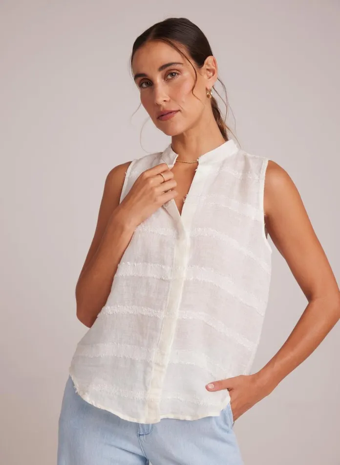 Sleeveless Women Bella Dahl Sleeveless Hidden Placket Button Down 8211 White