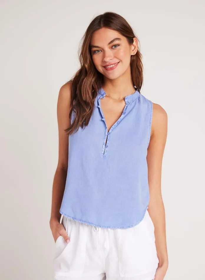 Sleeveless Women Bella Dahl Sleeveless Pullover 8211 Peri Blue