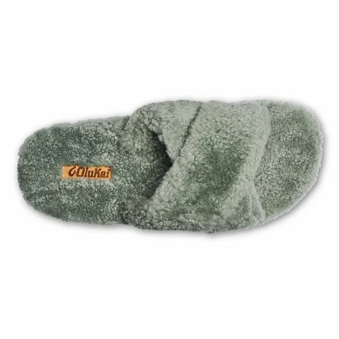 Slides Women Olukai Hila Heu Slide Slipper Sandals 8211 Muted Green