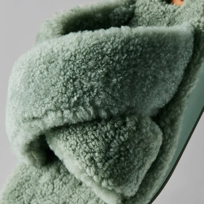 Slides Women Olukai Hila Heu Slide Slipper Sandals 8211 Muted Green