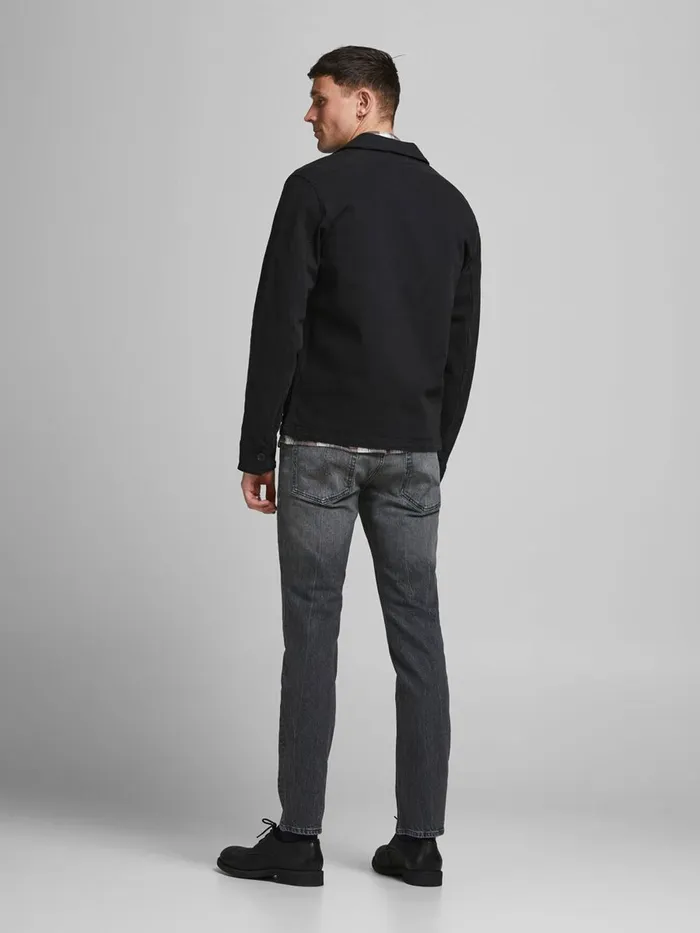 Slim and Straight Jeans JACK and JONES Mens TIM ORIGINAL CJ 515 SLIMSTRAIGHT FIT JEANS Grey Black Denim