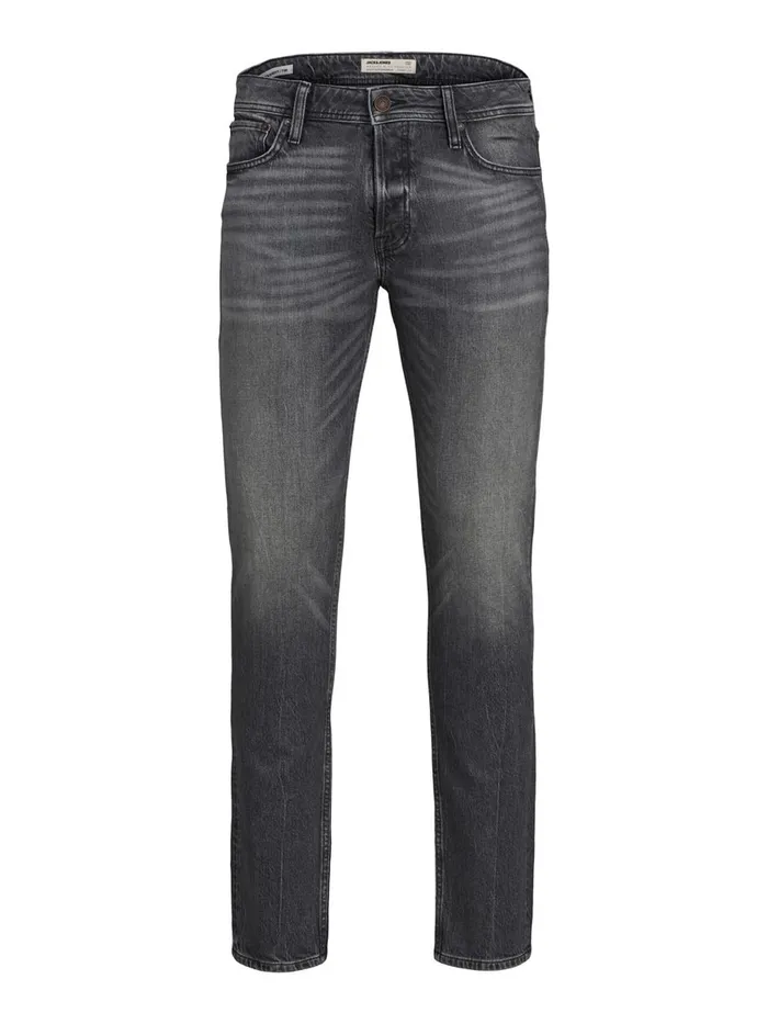 Slim and Straight Jeans JACK and JONES Mens TIM ORIGINAL CJ 515 SLIMSTRAIGHT FIT JEANS Grey Black Denim