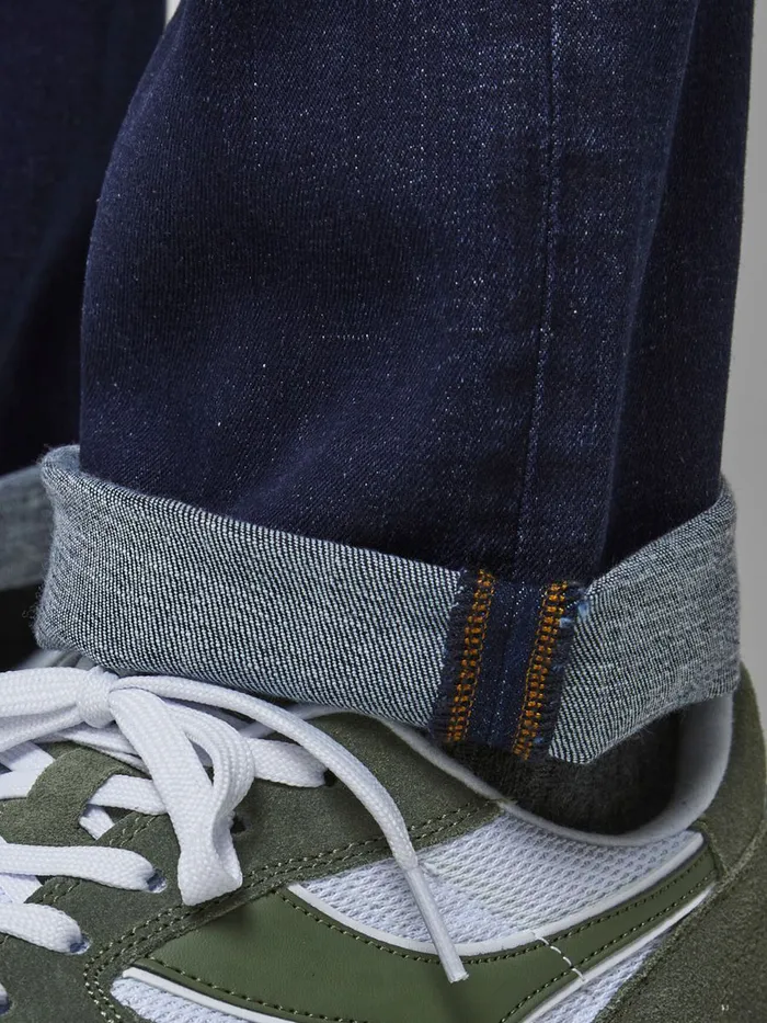 Slim and Straight Jeans JACK and JONES Mens TIM VINTAGE AM 604 SLIMSTRAIGHT FIT JEANS Blue Blue Denim