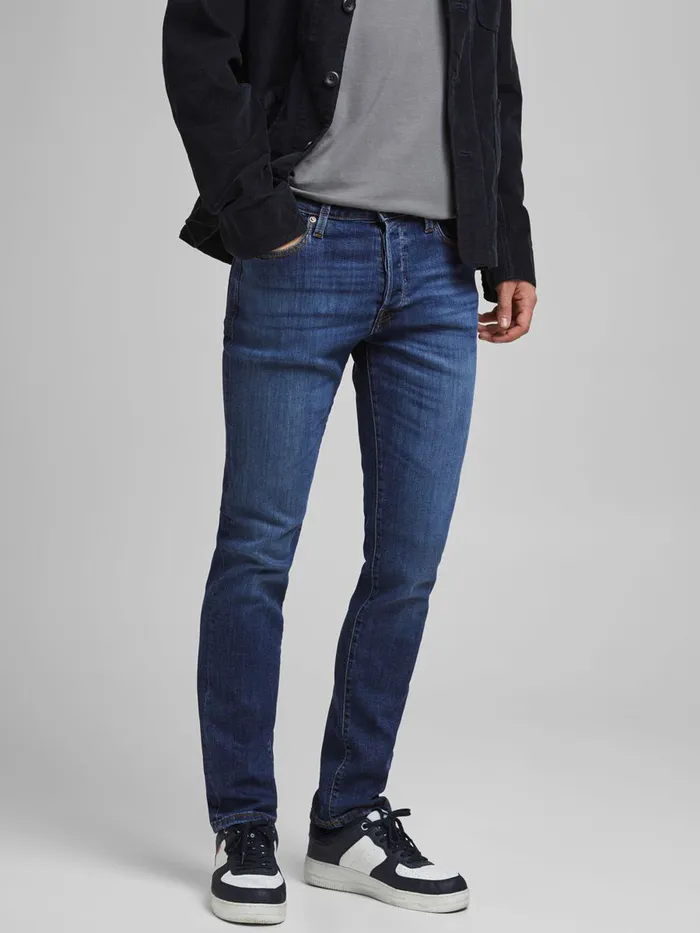 Slim and Straight Jeans JACK and JONES Mens TIM VINTAGE AM 605 SLIMSTRAIGHT FIT JEANS Blue Blue Denim Slim and Straight Jeans JACK and JONES Mens TIM VINTAGE AM 605 SLIMSTRAIGHT FIT JEANS Blue Blue Denim