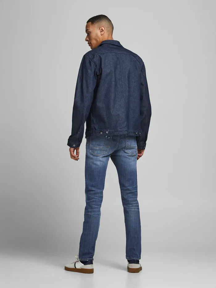 Slim and Straight Jeans JACK and JONES Mens TIM VINTAGE JOS 731 SLIMSTRAIGHT FIT JEANS Blue Blue Denim