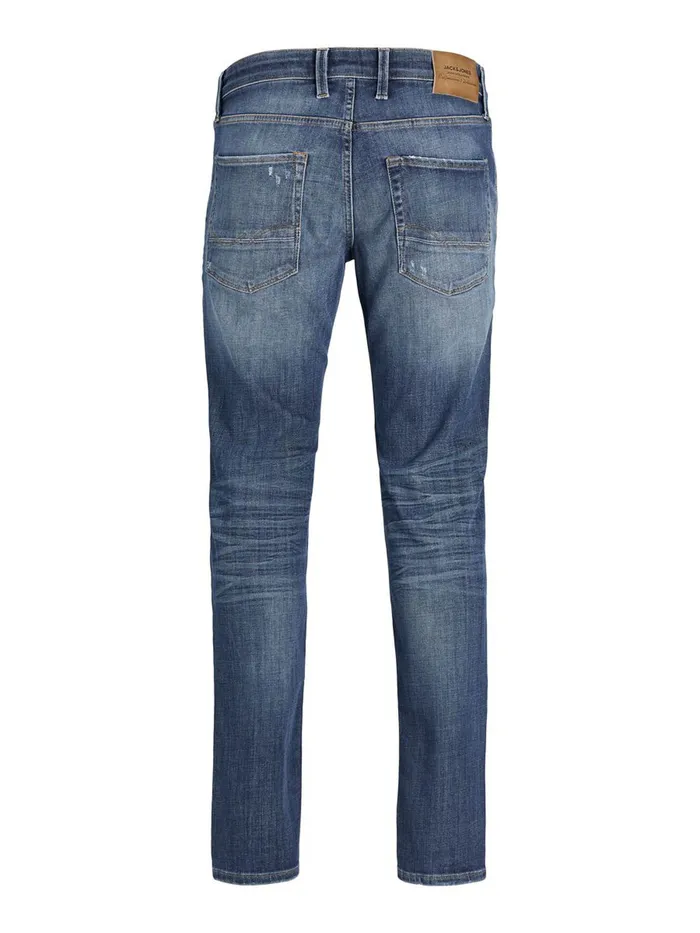 Slim and Straight Jeans JACK and JONES Mens TIM VINTAGE JOS 731 SLIMSTRAIGHT FIT JEANS Blue Blue Denim