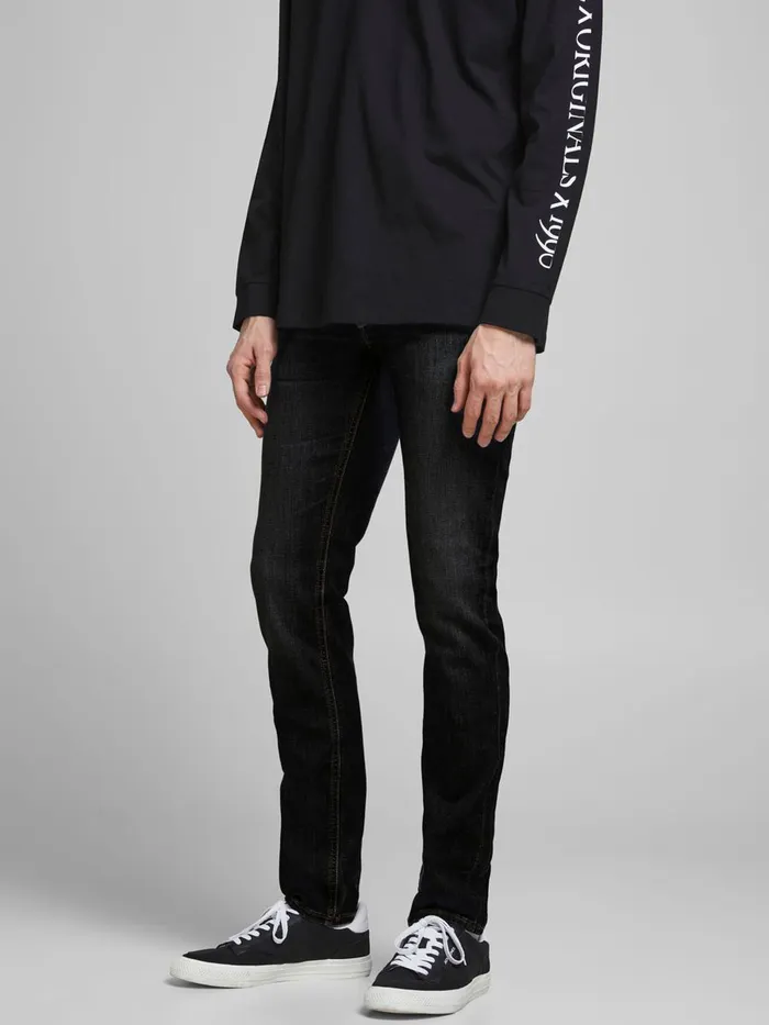 Slim Jeans JACK and JONES Mens 2PACK GELNN ORIGINAL AM SLIM FIT JEANS Black Black Denim