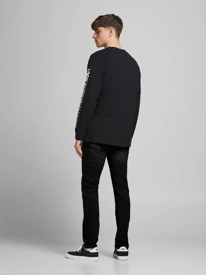 Slim Jeans JACK and JONES Mens 2PACK GELNN ORIGINAL AM SLIM FIT JEANS Black Black Denim