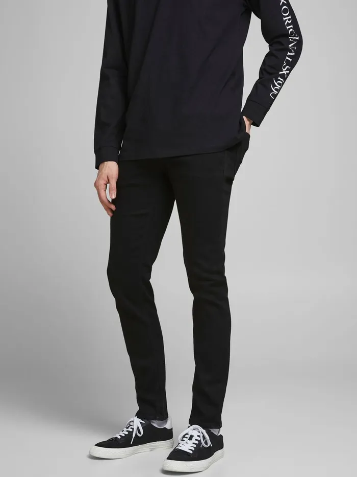 Slim Jeans JACK and JONES Mens 2PACK GELNN ORIGINAL AM SLIM FIT JEANS Black Black Denim