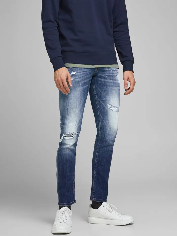 Slim Jeans JACK and JONES Mens GLENN FOX GE 740 SLIM FIT JEANS Blue Blue Denim Slim Jeans JACK and JONES Mens GLENN FOX GE 740 SLIM FIT JEANS Blue Blue Denim